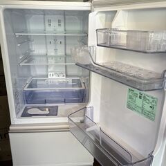 極美品  '２２年製  MITSUBISHI 三菱  3ドア冷蔵庫 MR-CX27G-WMR-CX27G-W ２７２L 自動製氷機能付き  スリム５４cm幅 の画像