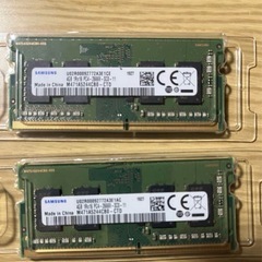 Samsung製4GB DDR4メモリ2枚セット