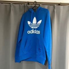 adidas ロゴパーカー ブルー 青 Mサイズ