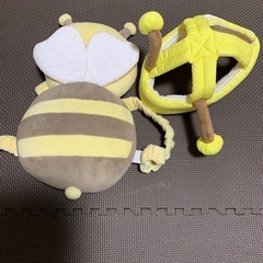 転倒防止クッションとミツバチ帽子セット