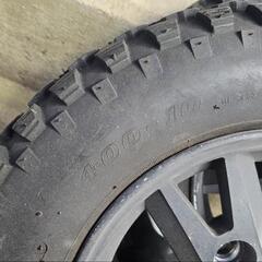 バイクタイヤ、ホイール3本セットの画像