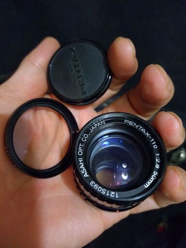 希少なフードとフィルター付き　ASAHI PENTAX PENTAX-110 50mm F2.8