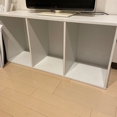 3段カラーボックス ホワイト
