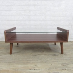 4/6までNOCEノーチェ木製 センターテーブル ローテーブル ガラステーブルの画像