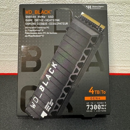 【3月限定割引 納品書あり】WD BLACK SN850X 4TB ヒートシンク搭載と非搭載の2枚セット