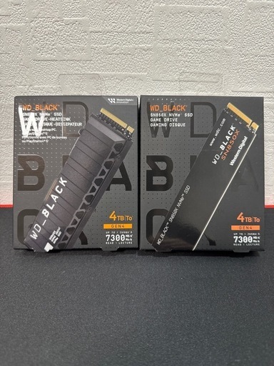 【3月限定割引 納品書あり】WD BLACK SN850X 4TB ヒートシンク搭載と非搭載の2枚セット