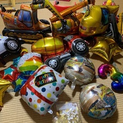 誕生会飾り働く車バルーン