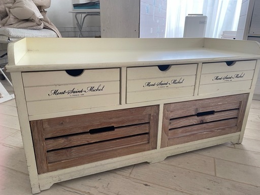 アンティーク収納ベンチ