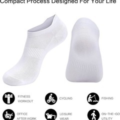 ✨6足セット✨アンクルソックス 薄手 ランニング スポーツ 靴下　白黒の画像