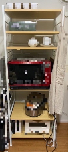 レンジ台　スライド棚付き　ハイタイプ　