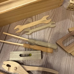 （取引中
）木製　大工さんセット　工具セットの画像