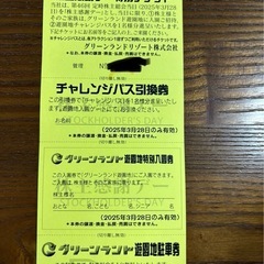 三井グリーランド　駐車場　入園　チャレンジパス込