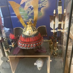 美品　久月　五月人形　ガラスケース付き　18号