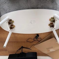 楕円折りたたみ式センターテーブルの画像
