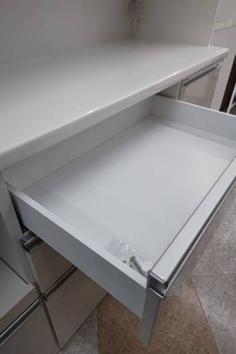 値下げしました!!?松田家具/2面レンジボード/ホワイト/キッチン収納/ソフトクローズ/№2867(*´▽｀*)?