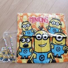 ミニオンズ　タオル　文房具の画像