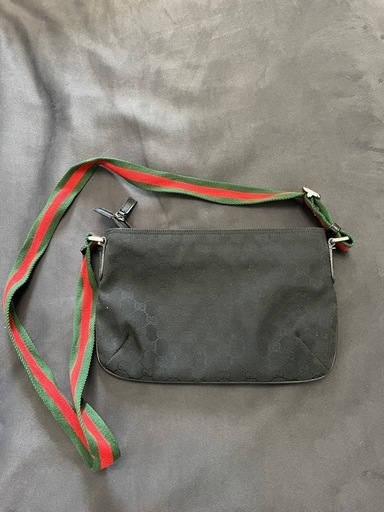 【バッグ】GUCCI グッチ GGキャンバス ショルダーバッグ ブラック
