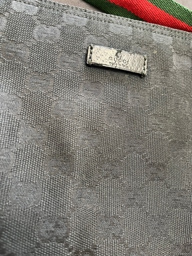 【バッグ】GUCCI グッチ GGキャンバス ショルダーバッグ ブラック