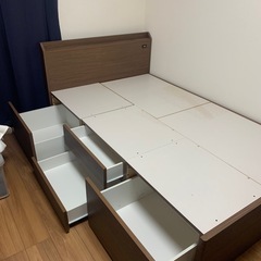 ★セミダブルベッド✨収納多❗️