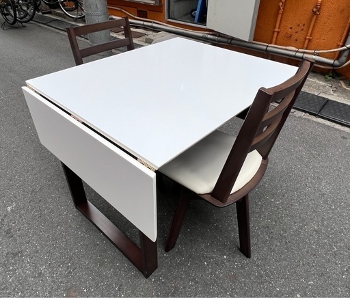 (ジM-362)家具 ダイニングテーブル 回転チェアセット  テーブル伸縮可能¥8,800(税込み)