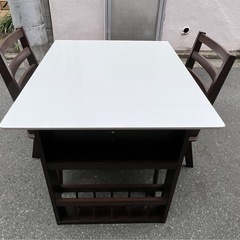 (ジM-362)家具 ダイニングテーブル 回転チェアセット  テーブル伸縮可能¥8,800(税込み)の画像