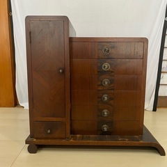 アンティーク 木製小物入れ