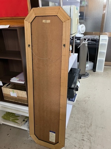 Y2503-606 イタリア製 アンティーク風ミラー 壁掛け鏡 裏に固定用ワイヤー1本有り キズ汚れ有り