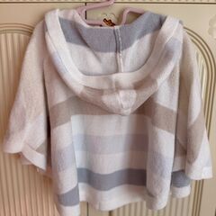 gelato pique kids & baby ボーダーポンチョ（80-90cm）の画像