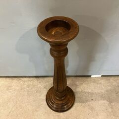 『イギリスヴィンテージ』スタンド灰皿 木製灰皿 灰皿 キャンドルスタンド 店舗什器 花台 RWmis6の画像