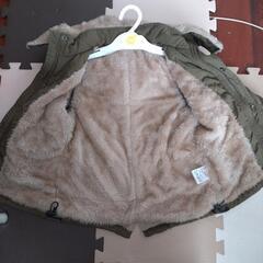 アウター　100cm　カーキ　ボアコートの画像