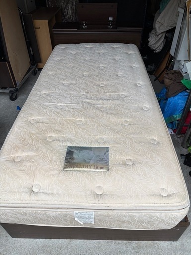 シングルサイズベット　電源付き　引き出し