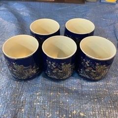 【引き取り限定】中古品　湯呑み　昭和レトロ　5個セット