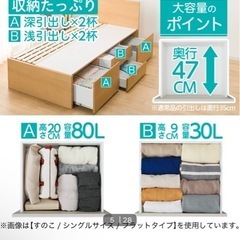 ニトリ　シングル　
チェストベッド　　　の画像