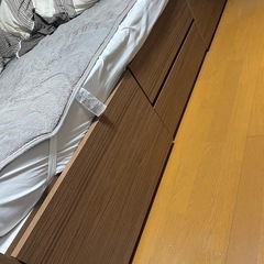 ニトリ　シングルベッド　二段収納付きの画像