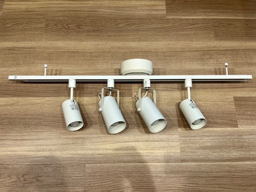 無印良品　システムライト本体+スポットライト4個セット 無印良品システムライト本体（ブラック）＋LEDスポットライト小