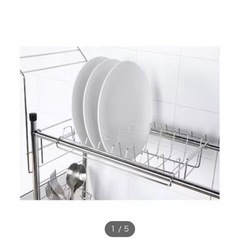 【取引中】  【未使用】ニトリ 伸縮シンク上ラック2点の画像