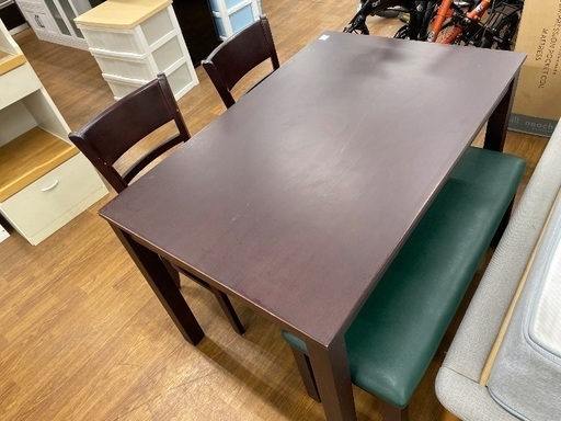 ダイニングセット　大川家具　キズハガレ有