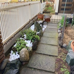 石、庭石、ガーデニング、の画像