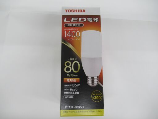 LED電球　電球形LEDランプ　LDT11L-G/S/V1　TOSHIBA　1400ルーメン　80ワット　E26口金