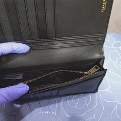 COACH長財布 二つ折りシグネチャー長財布 F74599 ブラック メンズ長財布 アウトレットの画像