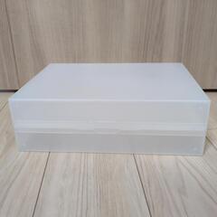 無印良品　ポリプロピレン持ち手付きファイルボックス　の画像