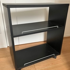 キャスター付き　テレビ台　キャビネット　黒の画像
