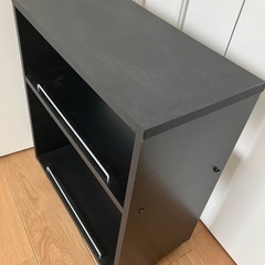 キャスター付き　テレビ台　キャビネット　黒の画像