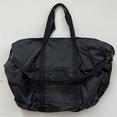 【中古品】ナイロン 超大型 ボストンバッグ ブラック 旅行用バッ...