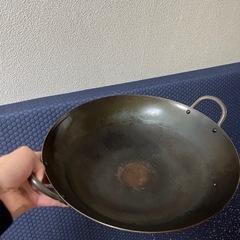 中華鉄鍋30cm 蓋付きの画像