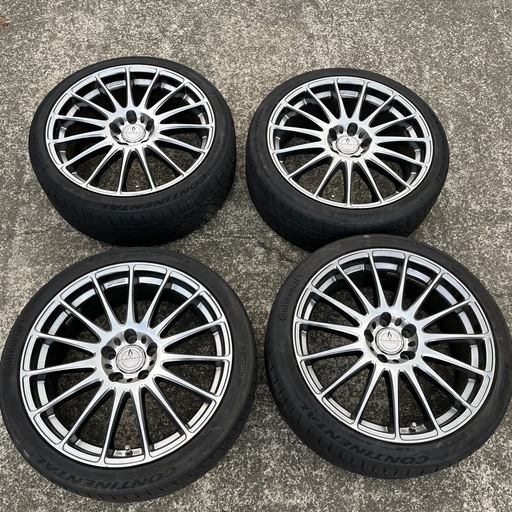 4本セット★WORK ワーク SPORBO FERVORE スポルボ 19×8J +38 PCD114.3★continental コンチネンタル 225 40 19★