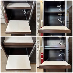 美品】松田家具・食器棚・キッチンボード・木目調