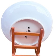 伝統工芸品 参尺皿 金龍窯 博山 大皿 大型　山水　三尺の画像