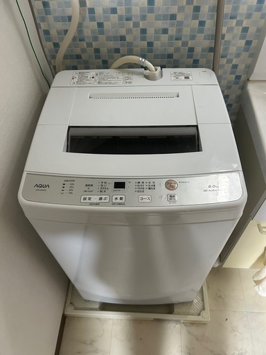 【取引成約しました】【美品】AQUA 6.0kg 全自動洗濯機 2021年製 一人暮らしに最適