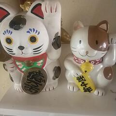 まねきねこと招き犬の画像